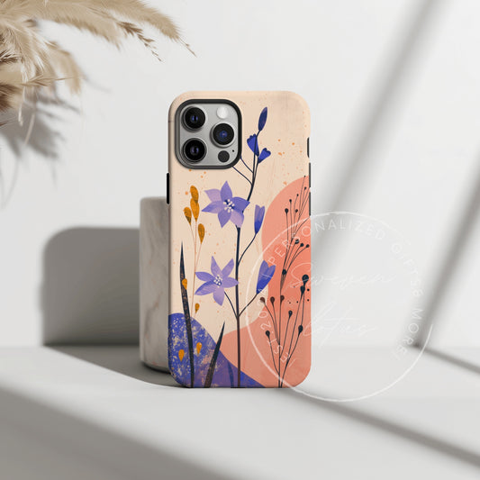 Boho Birth month Flower - July Phone Case