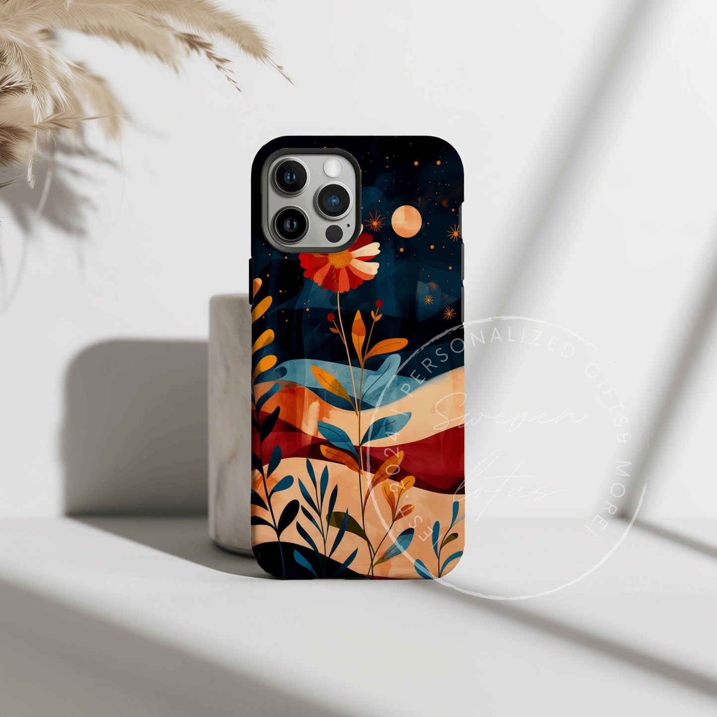 Boho Birth month Flower - October Phone Case