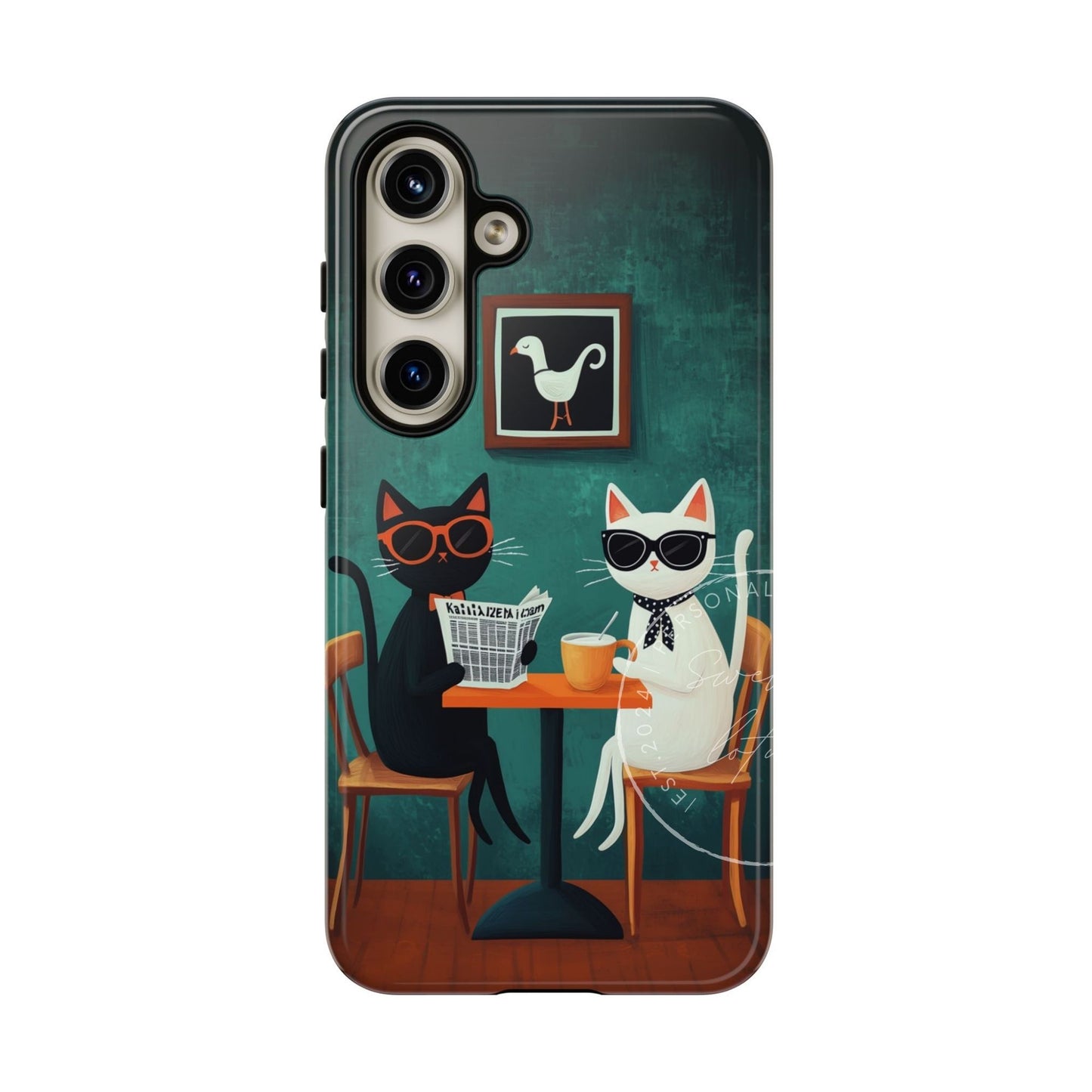 Café Cats Duo Phone Case