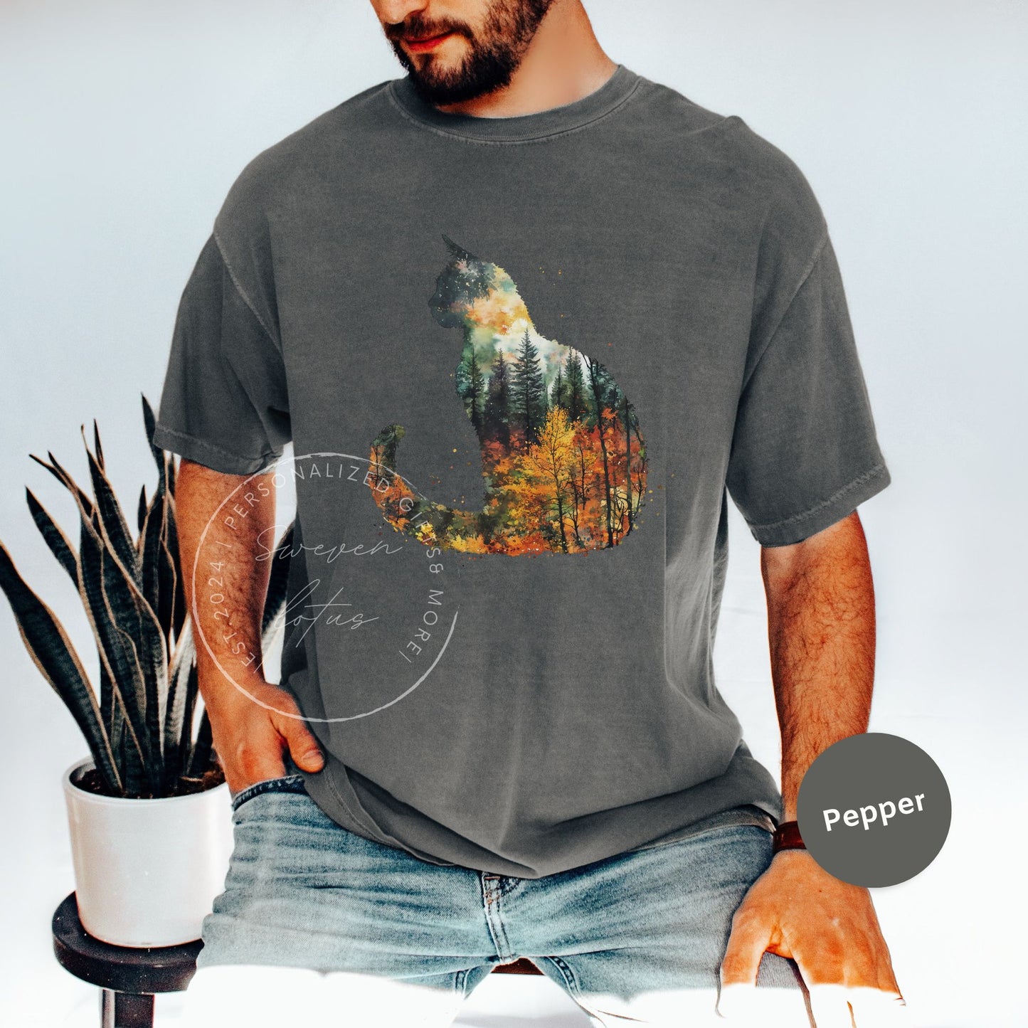 Fall Forest Cat Shirt