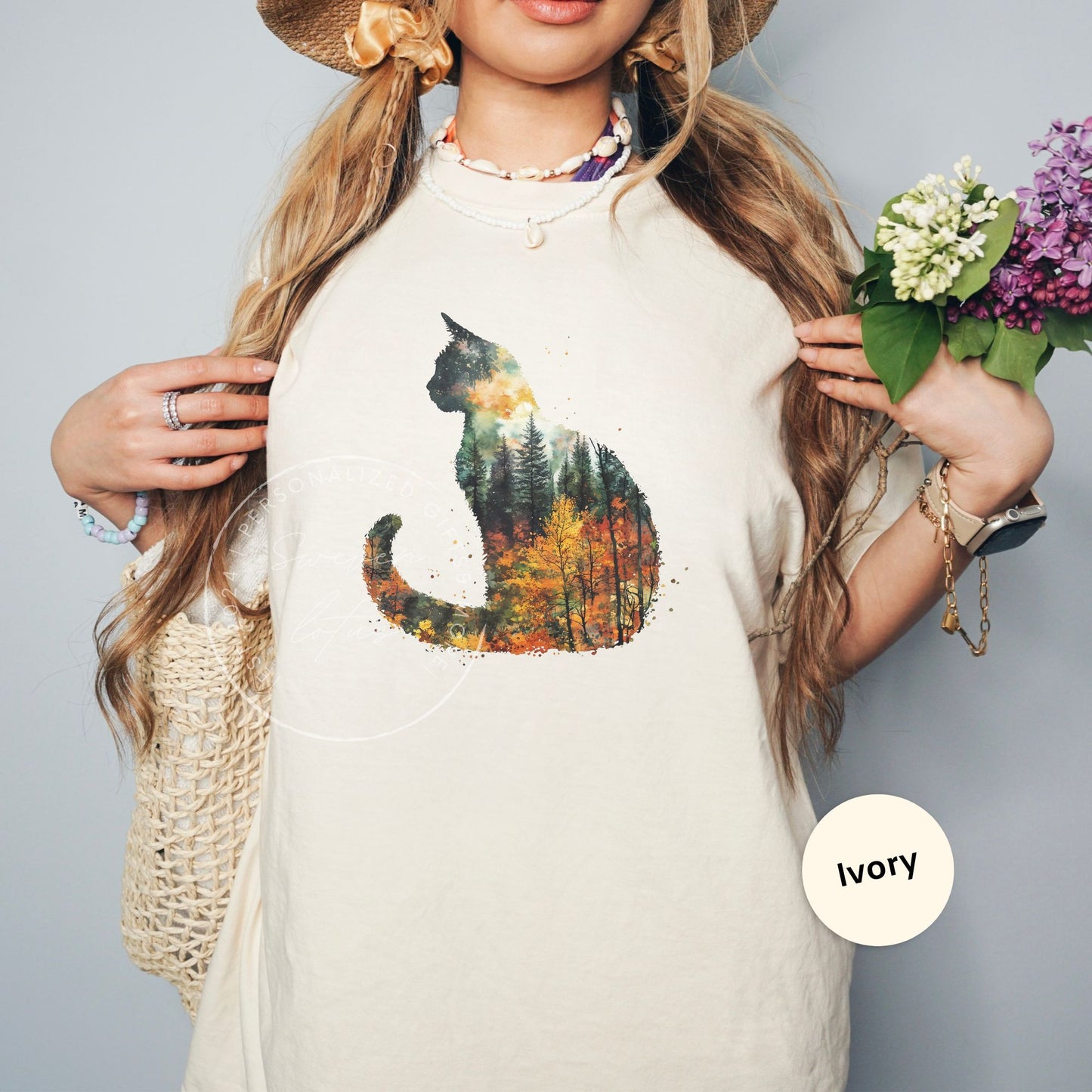 Fall Forest Cat Shirt