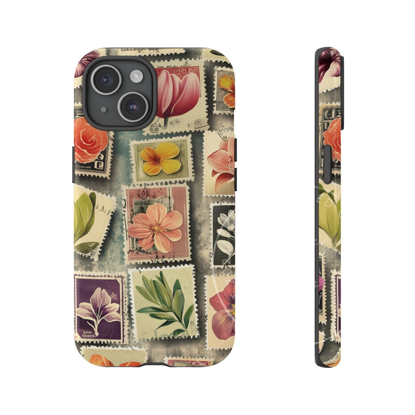 Floral Stamps Collage Phone case