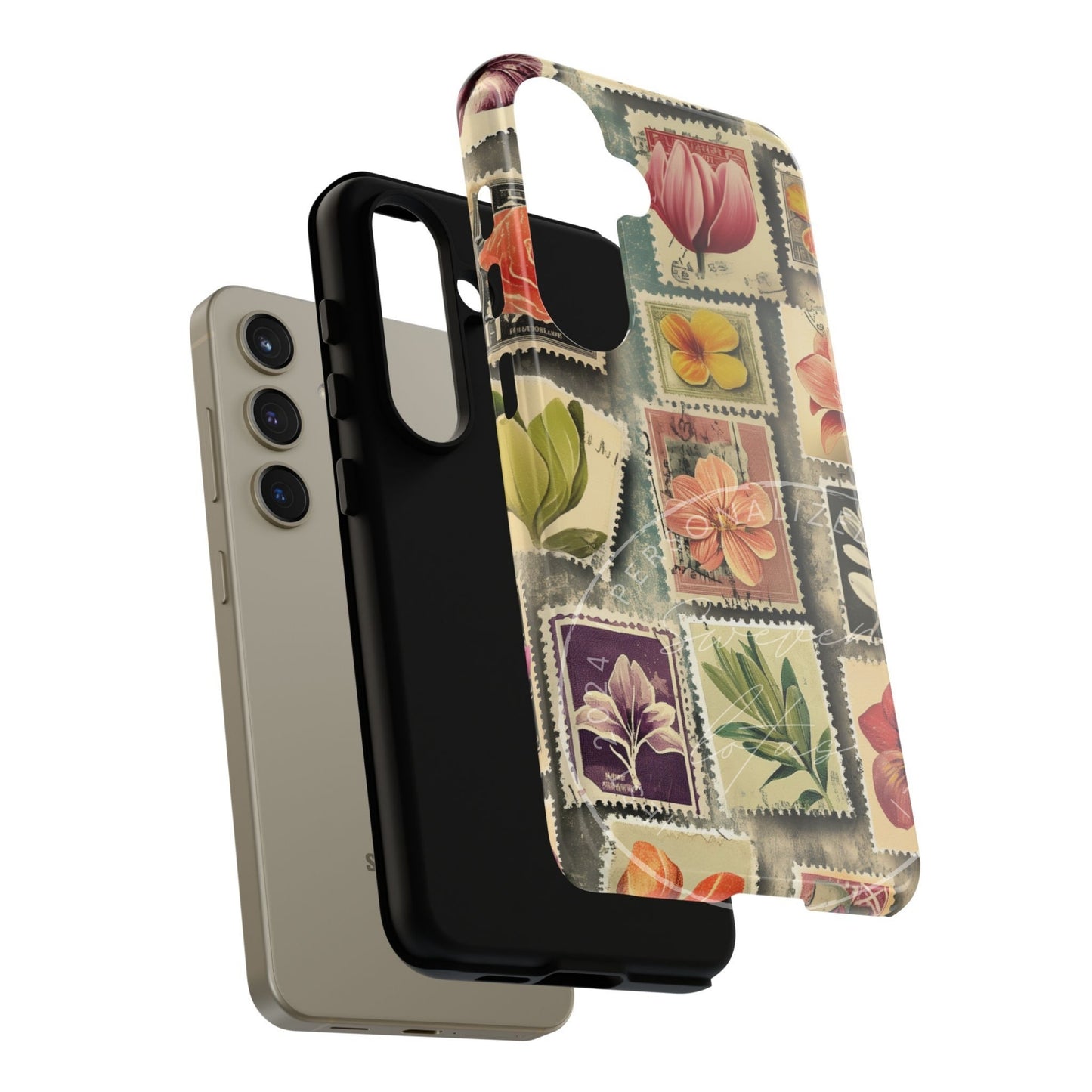 Floral Stamps Collage Phone case