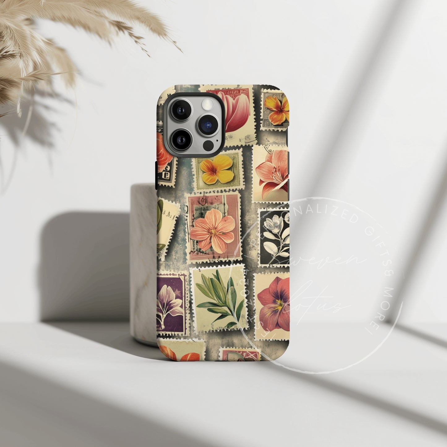 Floral Stamps Collage Phone case