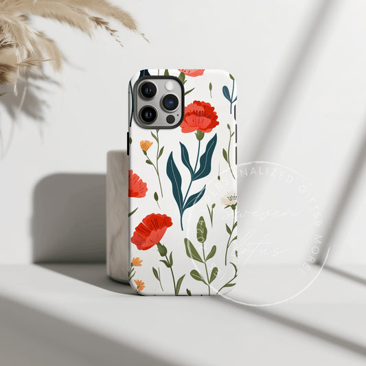 Birth month Flower - January Flower Pattern Phone case