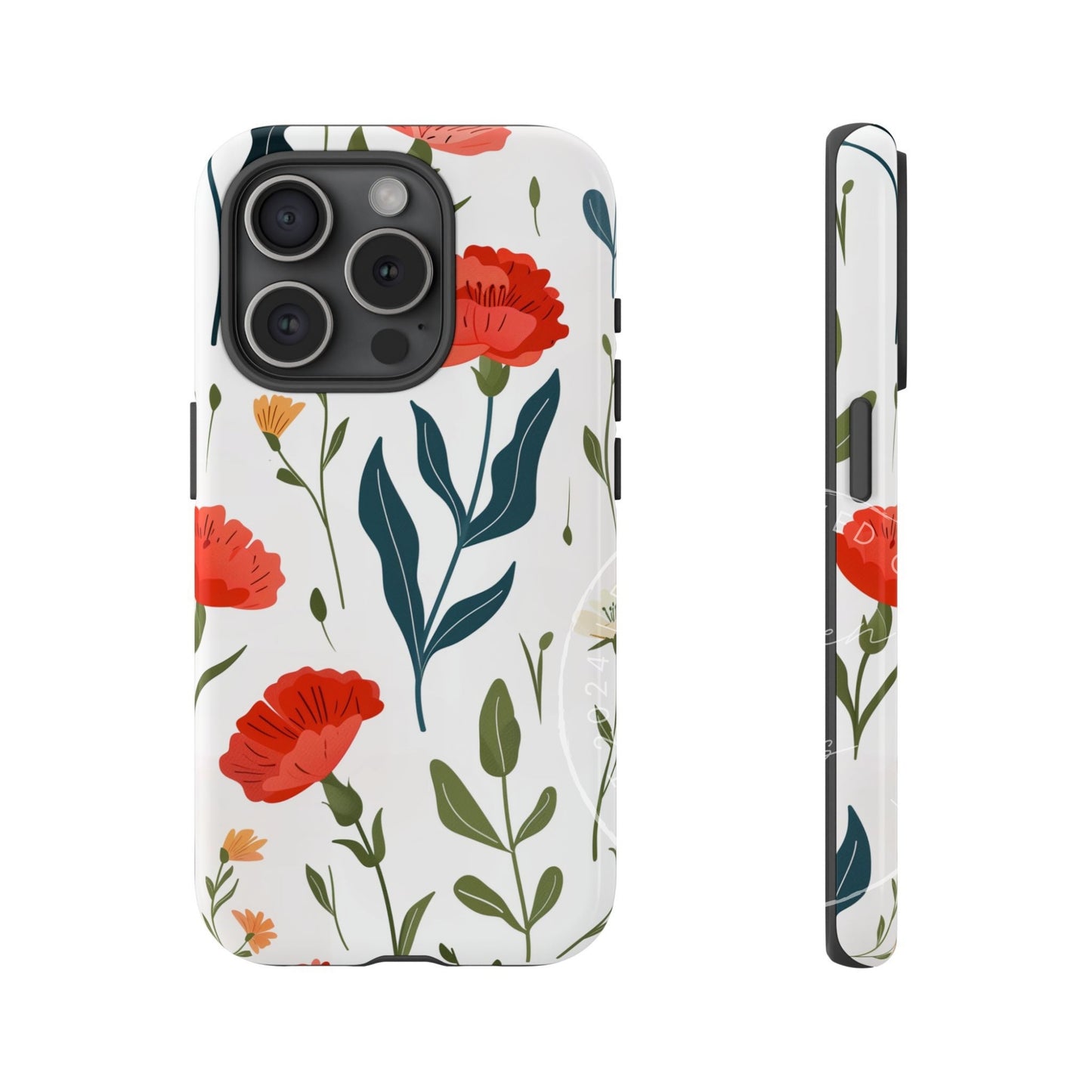 Birth month Flower - January Flower Pattern Phone case