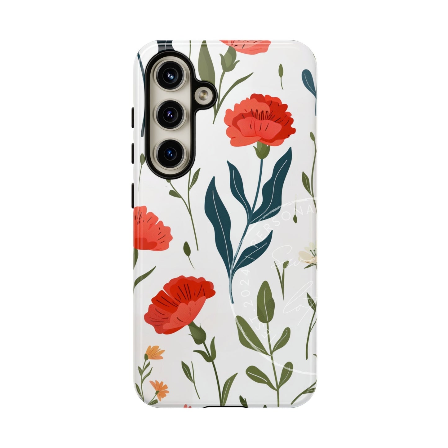 Birth month Flower - January Flower Pattern Phone case