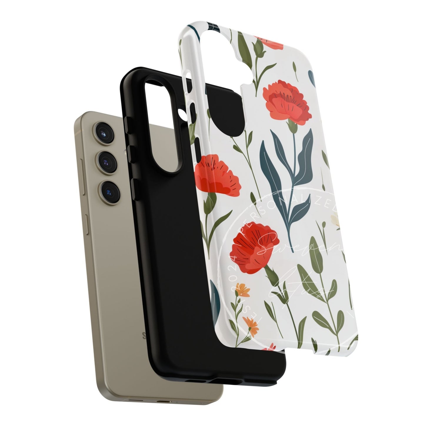 Birth month Flower - January Flower Pattern Phone case