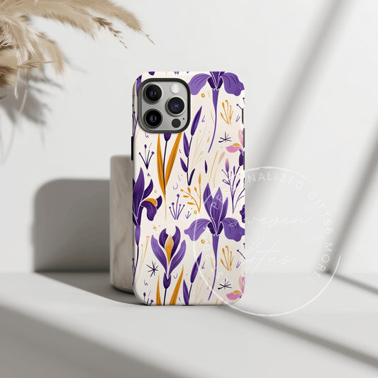 Birth month Flower - February Flower Pattern Phone case