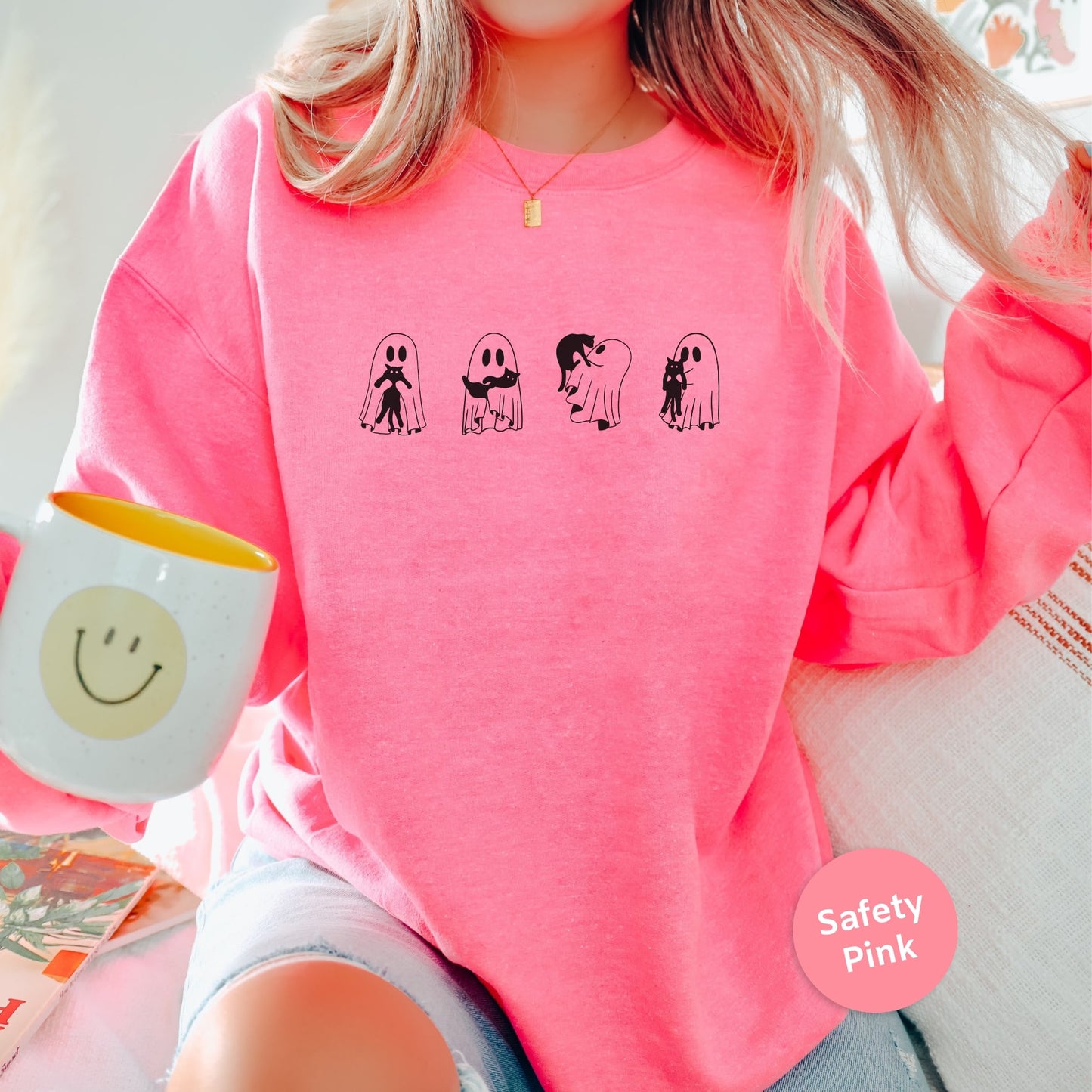 Black cats & Ghost Sweatshirts, Spooky cute sweatshirt