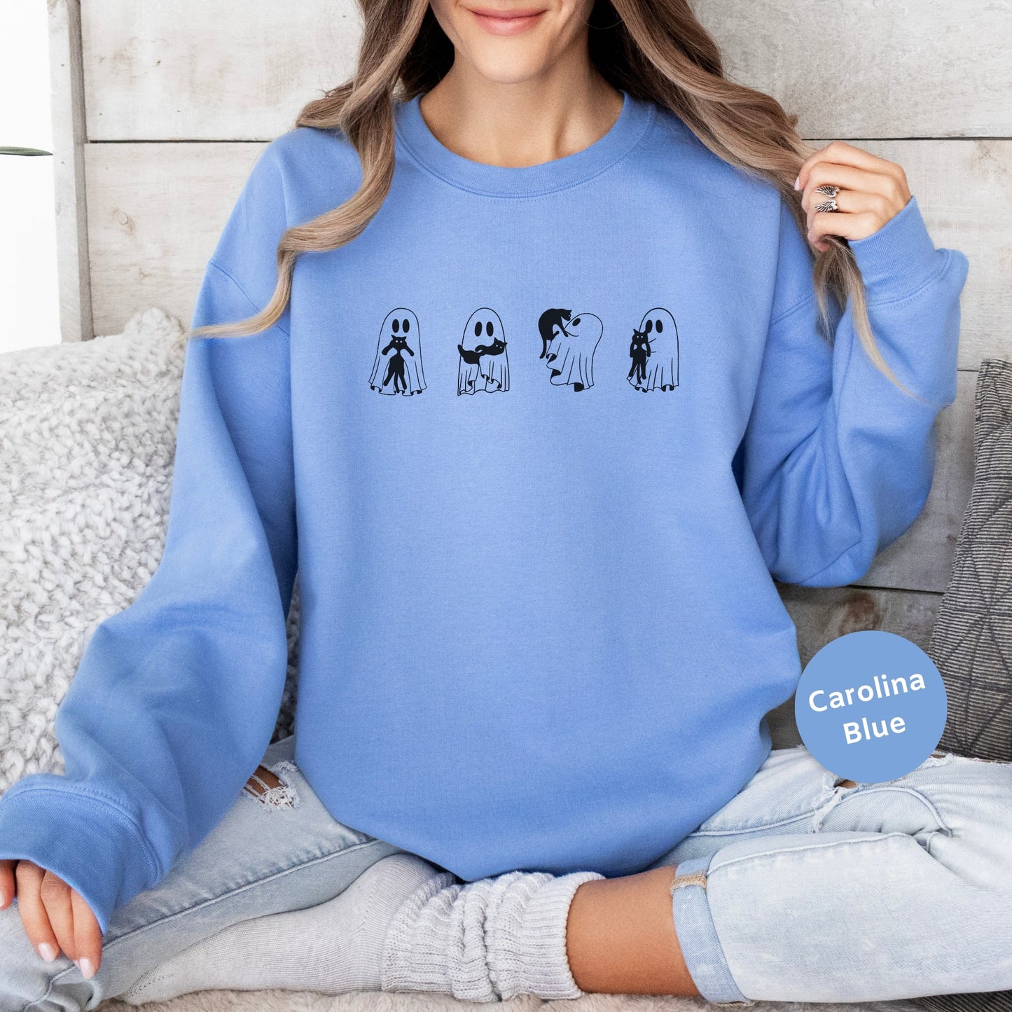 Black cats & Ghost Sweatshirts, Spooky cute sweatshirt