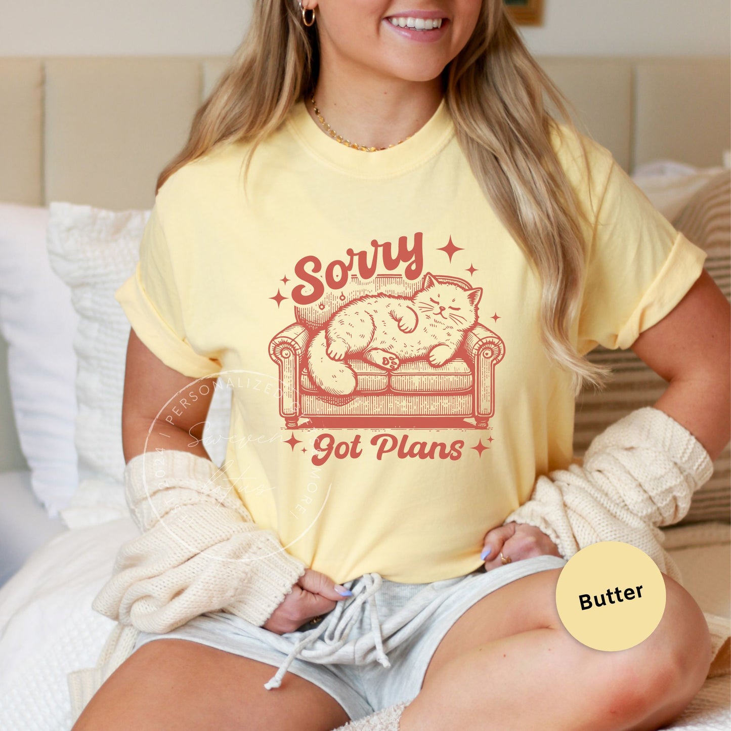 Sorry got plans Cat shirt