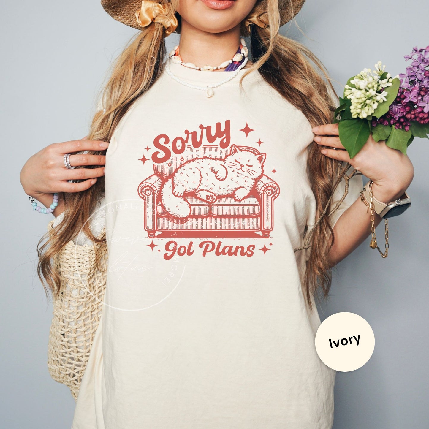 Sorry got plans Cat shirt