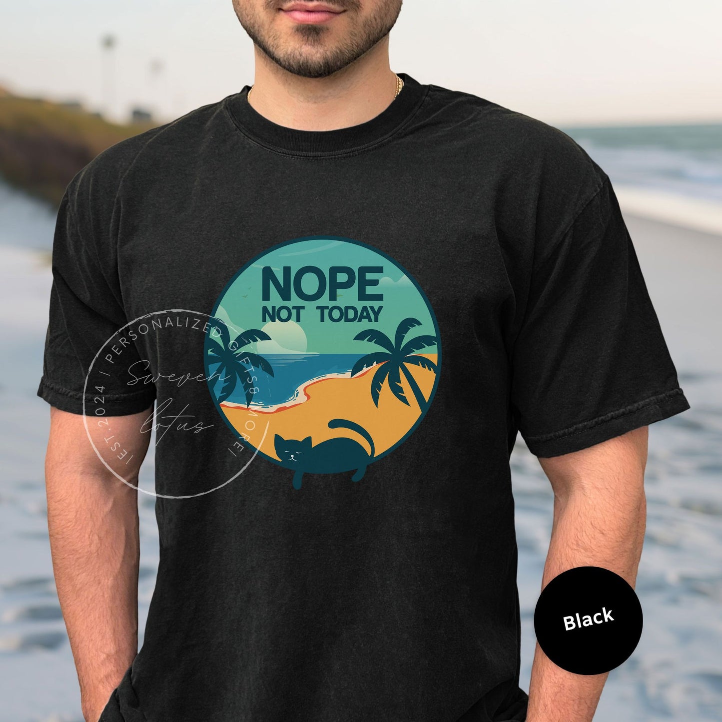 Not Today Cat + Palm Tree Shirt